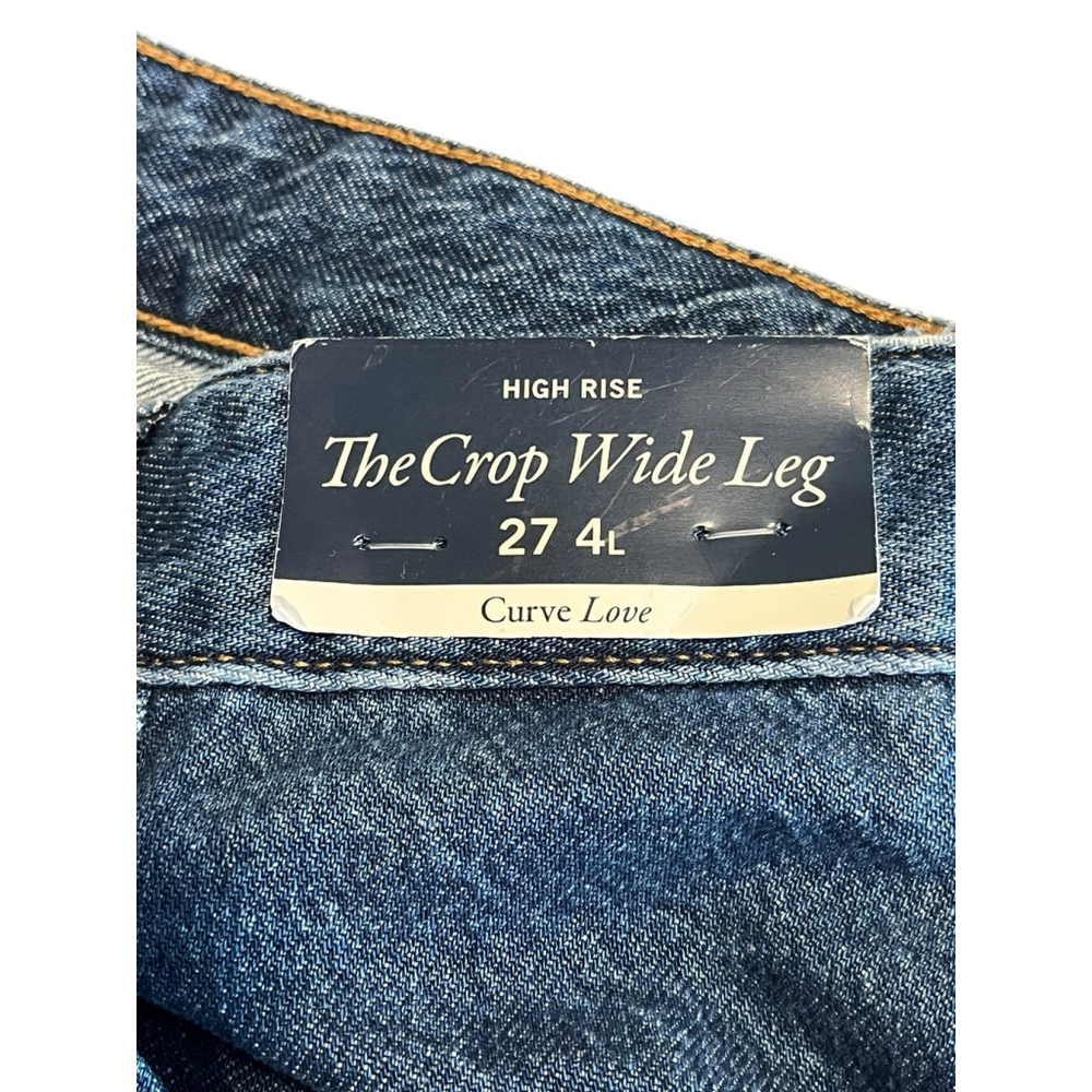 Abercrombie & Finch Wide Leg Jeans Womens 27 Curve Love High Rise Cropped NWT - Picture 9 of 12